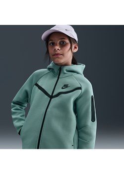 Dziewczęca rozpinana bluza z kapturem Nike Sportswear Tech Fleece - Zieleń ze sklepu Nike poland w kategorii Bluzy damskie - zdjęcie 184862858