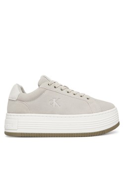 Sneakersy Calvin Klein Jeans Bold Flatf Low Lace Mg Sd YW0YW01839 Szary ze sklepu eobuwie.pl w kategorii Buty sportowe męskie - zdjęcie 184863766