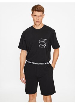 KARL LAGERFELD Piżama Ikonik 2.0 Pkt Short Pj Set 230M2106 Czarny Regular Fit ze sklepu MODIVO w kategorii Piżamy męskie - zdjęcie 184869558