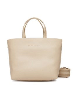 Torebka Tommy Hilfiger Th Logotape Mini Tote AW0AW17694 Beżowy ze sklepu eobuwie.pl w kategorii Torby Shopper bag - zdjęcie 184871176