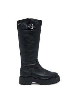 Kozaki KARL LAGERFELD Burly Biker KL43490W Czarny ze sklepu eobuwie.pl w kategorii Kozaki damskie - zdjęcie 184871328