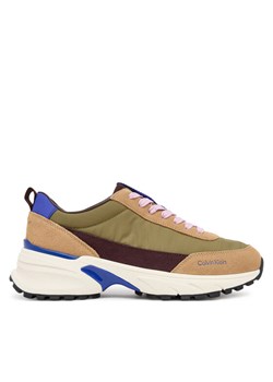 Sneakersy Calvin Klein Hike Runner Mg Nylon Mix YW0YW02075 Zielony ze sklepu eobuwie.pl w kategorii Buty sportowe damskie - zdjęcie 184871369