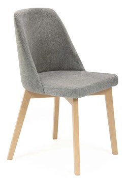 Szare krzesło drewniane do stołu dąb artisan L4-S79 ze sklepu Edinos.pl w kategorii Krzesła - zdjęcie 184874598