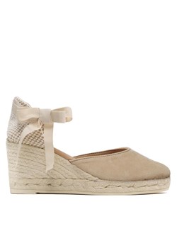 Espadryle Manebi Low Wedge Espadrilles M 1.1 WL Beżowy ze sklepu eobuwie.pl w kategorii Espadryle damskie - zdjęcie 184877058
