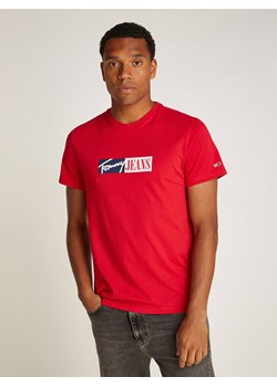 TOMMY JEANS Koszulka w kolorze czerwonym ze sklepu Limango Polska w kategorii T-shirty męskie - zdjęcie 184877596