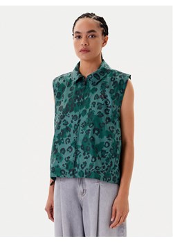 adidas Kamizelka Animal Print 3-Stripes JV6958 Zielony Loose Fit ze sklepu MODIVO w kategorii Kamizelki damskie - zdjęcie 184877769