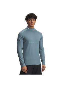 Męski longsleeve treningowy Under Armour Cold Weather Grid LS Mock - niebieski ze sklepu Sportstylestory.com w kategorii T-shirty męskie - zdjęcie 184879448