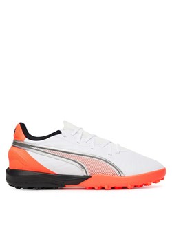 Buty do piłki nożnej Puma King Match Tt Jr 108838 01 Biały ze sklepu eobuwie.pl w kategorii Buty sportowe dziecięce - zdjęcie 184880485