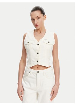 Guess Jeans Kamizelka W5GN74 D5M62 Biały Regular Fit ze sklepu MODIVO w kategorii Kamizelki damskie - zdjęcie 184882958