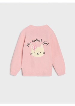 Sinsay - Sweter rozpinany z nadrukiem na plecach - różowy - id: 5475Z-03X - marki Sinsay - 184883658 Sinsay - Sweter rozpinany z nadrukiem na plecach - różowy ze sklepu Sinsay w kategorii Bluzy i swetry - zdjęcie 184883658