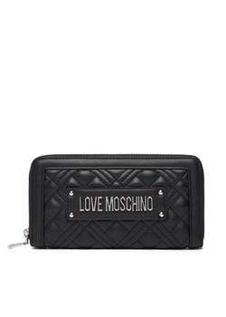LOVE MOSCHINO Duży Portfel Damski JC5600PP1NLA000B Czarny ze sklepu MODIVO w kategorii Portfele damskie - zdjęcie 184884356