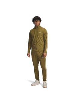 Męski dres komplet treningowy Under Armour UA Rival Knit Track Suit - khaki ze sklepu Sportstylestory.com w kategorii Dresy męskie - zdjęcie 184885129