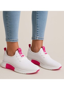 Wsuwane ażurowe biało różowe buty sportowe /E5-3 17989 T281/ ze sklepu Pantofelek24.pl w kategorii Buty sportowe damskie - zdjęcie 184886495