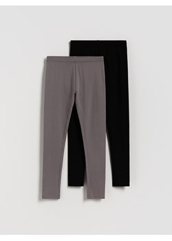 Reserved - Bawełniane legginsy 2 pack - wielobarwny ze sklepu Reserved w kategorii Spodnie dziewczęce - zdjęcie 184889567