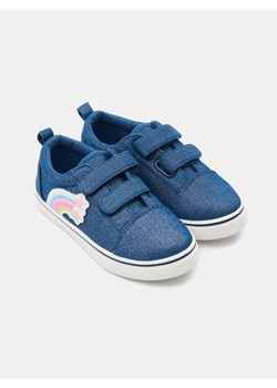 Sinsay - Sneakersy z bawełnianą wkładką na rzepy - granatowy - id: 215FA-59J - marki Sinsay - 184890238 Sinsay - Sneakersy z bawełnianą wkładką na rzepy - granatowy ze sklepu Sinsay w kategorii Trampki dziecięce - zdjęcie 184890238