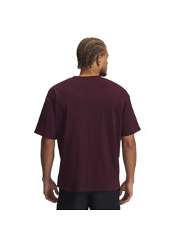 Męski t-shirt z nadrukiem Under Armour UA HWT U LOGO SS - bordowy ze sklepu Sportstylestory.com w kategorii T-shirty męskie - zdjęcie 184891326