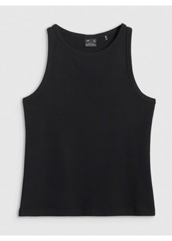 Damski top basic 4F 4FWMM00TSLEF132 - czarny ze sklepu Sportstylestory.com w kategorii Bluzki damskie - zdjęcie 184891339