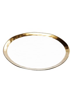 Kare Talerz obiadowy &quot;Bell&quot; w kolorze biało-złotym - Ø 31 cm ze sklepu Limango Polska w kategorii Naczynia - zdjęcie 184891858