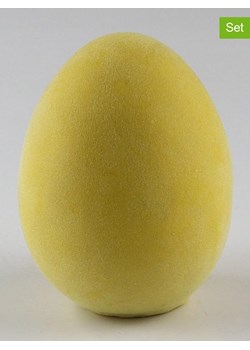 AM Design Figurki dekoracyjne (2 szt.) w kolorze żółtym - wys. 12 x Ø 8 cm ze sklepu Limango Polska w kategorii Dekoracje - zdjęcie 184892208