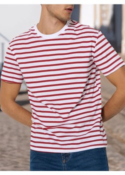 Sinsay - Koszulka w paski - pomarańczowy ze sklepu Sinsay w kategorii T-shirty męskie - zdjęcie 184904068
