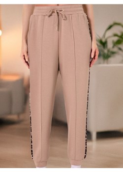 Sinsay - Spodnie dresowe soft touch z ozdobnymi lampasami w panterkę - wielobarwny ze sklepu Sinsay w kategorii Spodnie damskie - zdjęcie 184904127