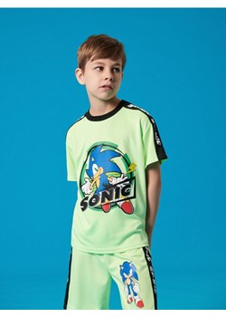 Sinsay - Koszulka z dekoracyjną taśmą na rękawach Sonic the Hedgehog - zielony ze sklepu Sinsay w kategorii T-shirty chłopięce - zdjęcie 184904365