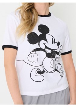 Sinsay - Koszulka z nadrukiem Mickey Mouse - kremowy ze sklepu Sinsay w kategorii Bluzki damskie - zdjęcie 184904389