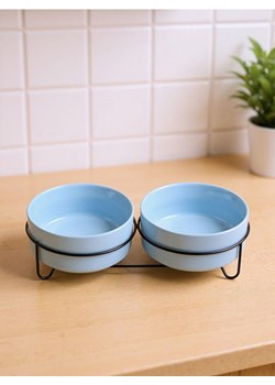 Sinsay - Miski dla psa i kota 2 pack ze stojakiem - błękitny ze sklepu Sinsay w kategorii Dla zwierząt - zdjęcie 184904579
