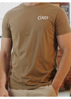 Sinsay - Koszulka z krótkimi rękawami - brązowy ze sklepu Sinsay w kategorii T-shirty męskie - zdjęcie 184905035