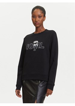 KARL LAGERFELD Bluza A3W20056 Czarny Regular Fit ze sklepu MODIVO w kategorii Bluzy damskie - zdjęcie 184906018