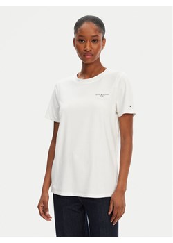 Tommy Hilfiger T-Shirt 1985 WW0WW37877 Biały Regular Fit ze sklepu MODIVO w kategorii Bluzki damskie - zdjęcie 184906095