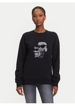 KARL LAGERFELD Bluza A3W20069 Czarny Regular Fit ze sklepu MODIVO w kategorii Bluzy damskie - zdjęcie 184906147