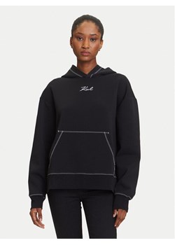 KARL LAGERFELD Bluza A3W20011 Czarny Relaxed Fit ze sklepu MODIVO w kategorii Bluzy damskie - zdjęcie 184906148