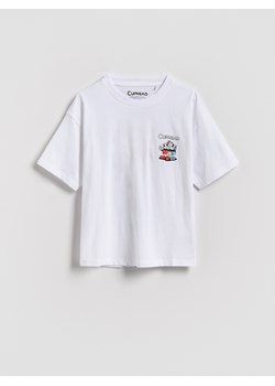 Reserved - T-shirt oversize Cuphead - biały ze sklepu Reserved w kategorii T-shirty chłopięce - zdjęcie 184907489