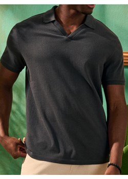 Sinsay - Koszulka polo z dekoltem w serek - szary ze sklepu Sinsay w kategorii T-shirty męskie - zdjęcie 184915255