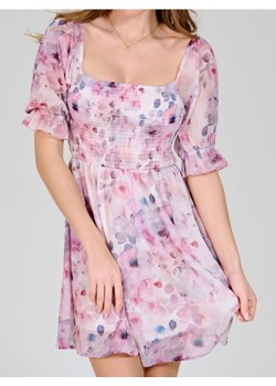 Sinsay - Sukienka mini w kwiaty - wielobarwny - id: 505DA-MLC - marki Sinsay - 184915397 Sinsay - Sukienka mini w kwiaty - wielobarwny ze sklepu Sinsay w kategorii Sukienki - zdjęcie 184915397