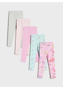 Sinsay - Wzorzyste legginsy 5 pack - wielobarwny ze sklepu Sinsay w kategorii Spodnie dziewczęce - zdjęcie 184915575