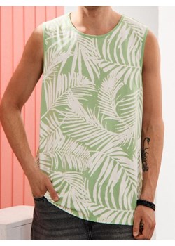Sinsay - Tank top z motywem roślinnym - zielony ze sklepu Sinsay w kategorii T-shirty męskie - zdjęcie 184915816