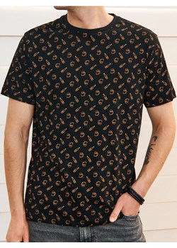 Sinsay - Koszulka z ozdobnym wzorem allover - czarny ze sklepu Sinsay w kategorii T-shirty męskie - zdjęcie 184916027