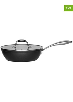 Maku 2-częściowy zestaw w kolorze srebrno-czarnym -  Ø 26 cm ze sklepu Limango Polska w kategorii Garnki - zdjęcie 184917827