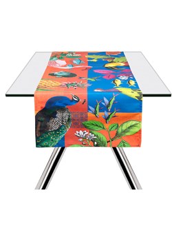 Trendy Kitchen by EXCÉLSA Bieżnik &quot;Rhapsody&quot; w kolorze czerwono-niebieskim - 140 x 45 cm ze sklepu Limango Polska w kategorii Obrusy i bieżniki - zdjęcie 184917925