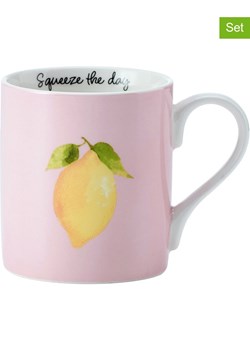 Mikasa Kubki (2 szt.) &quot;Lemon&quot; w kolorze jasnoróżowo-żółtym - 280 ml ze sklepu Limango Polska w kategorii Naczynia - zdjęcie 184918425