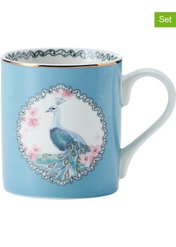 Mikasa Kubki (2 szt.) &quot;Peacock&quot; w kolorze błękitno-jasnoróżowym - 280 ml ze sklepu Limango Polska w kategorii Naczynia - zdjęcie 184918429