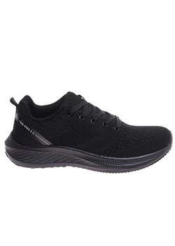 Sznurowane męskie czarne buty sportowe /C5-1 18002 GF483/ ze sklepu Pantofelek24.pl w kategorii Buty sportowe męskie - zdjęcie 184918947
