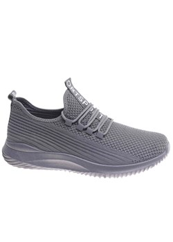 Wsuwane szare męskie sneakersy /E10-1 18004 GF285/ ze sklepu Pantofelek24.pl w kategorii Buty sportowe męskie - zdjęcie 184918968