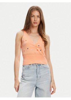 United Colors Of Benetton Top 10C1EH01A Pomarańczowy Regular Fit ze sklepu MODIVO w kategorii Bluzki damskie - zdjęcie 184920318