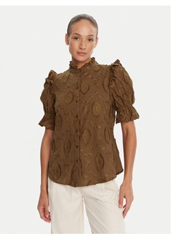 Bruuns Bazaar Bluzka Canterbury Caro BBW4507 Brązowy Regular Fit ze sklepu MODIVO w kategorii Bluzki damskie - zdjęcie 184920969