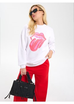 Sinsay - Bluza z nadrukiem The Rolling Stones - kremowy ze sklepu Sinsay w kategorii Bluzy damskie - zdjęcie 184923715