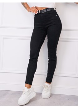 CZARNE SPODNIE SKINNY PUSH UP Z WYSOKIM STANEM ze sklepu olika.com.pl w kategorii Jeansy damskie - zdjęcie 184924085
