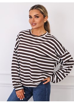 BLUZKA OVERSIZE W PASKI- BIAŁA ze sklepu olika.com.pl w kategorii Bluzki damskie - zdjęcie 184924145
